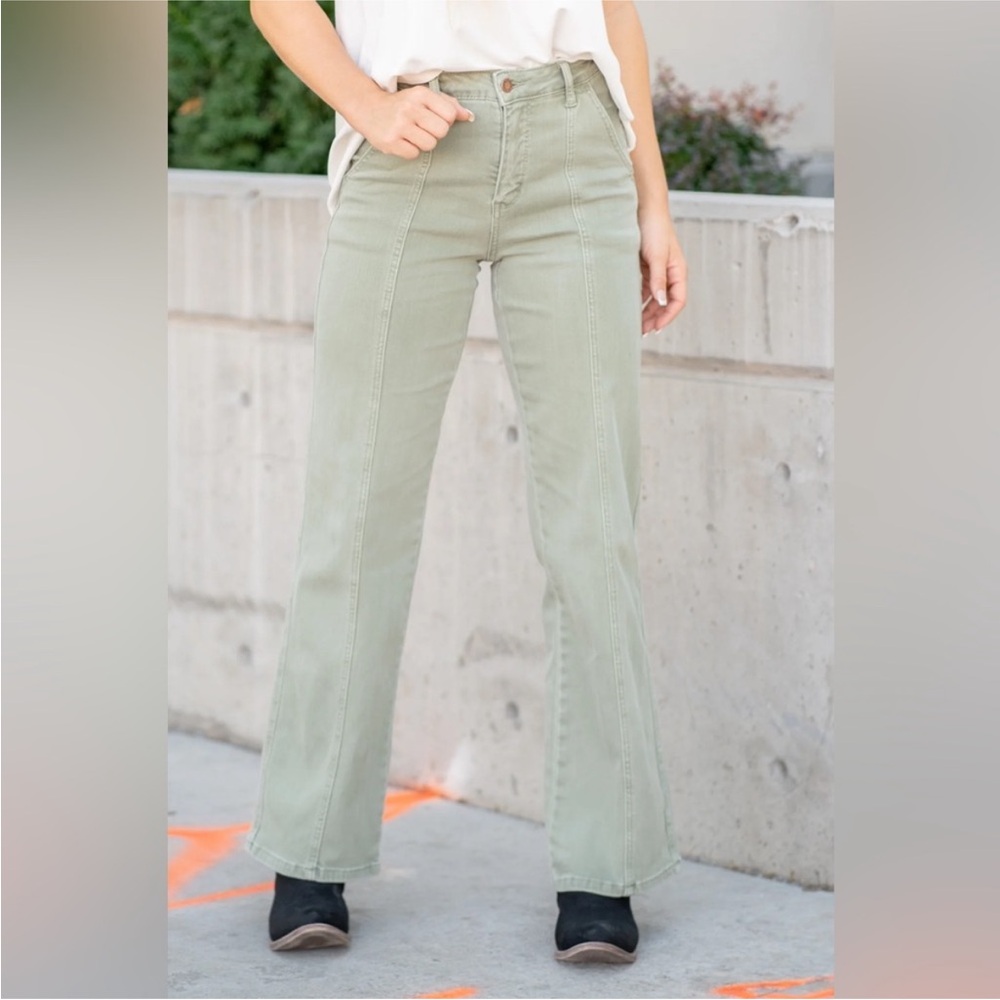 Judy Blue Greenwich high waisted straight leg front seam jeans JB88688 Sz 14W